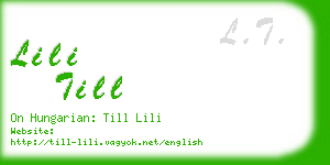 lili till business card